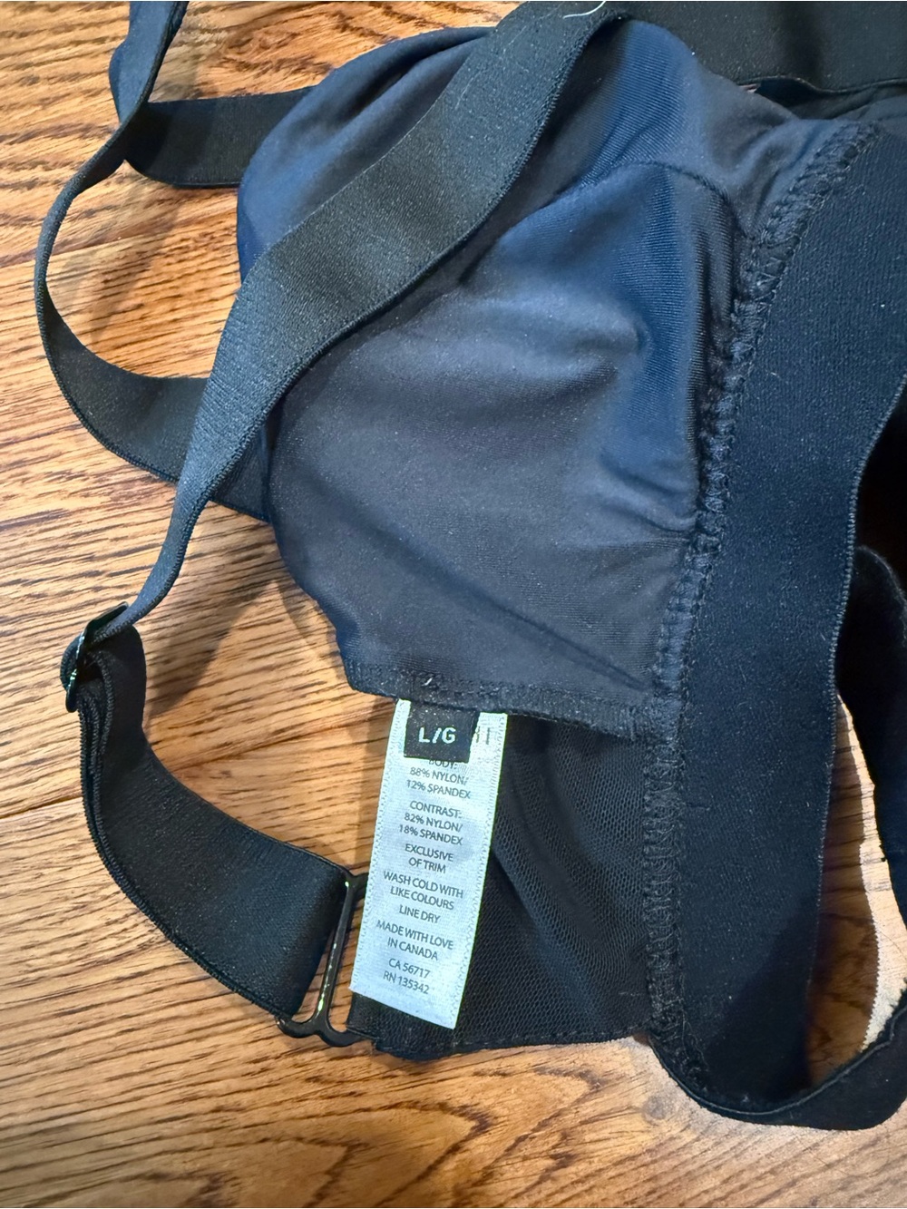 MICHI Black Strappy Sports Bra, Size L - Picture 3 of 3